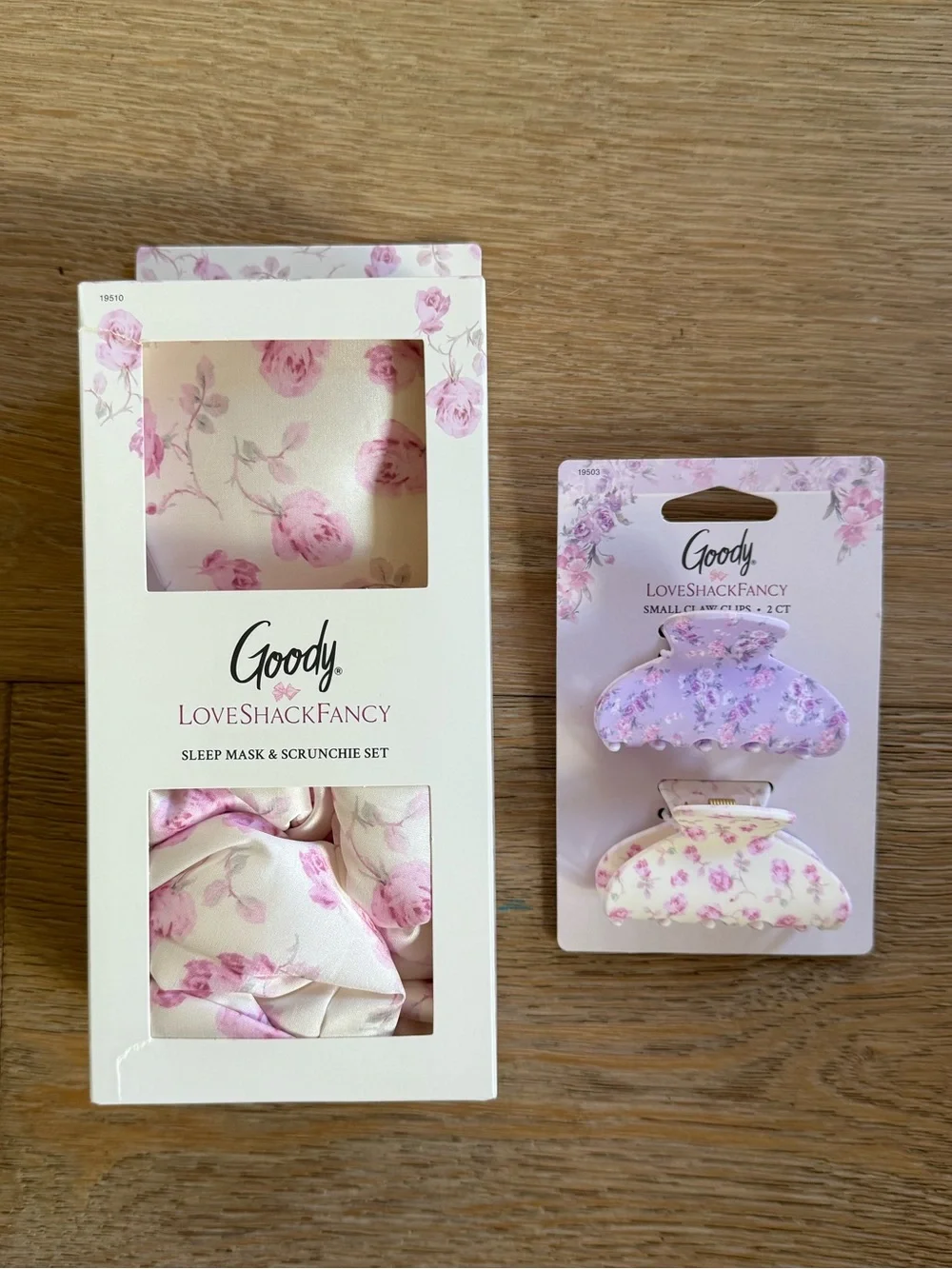 LoveShackFancy x Target Sleep Mask & Hair Clip Set - Pink Chantilly